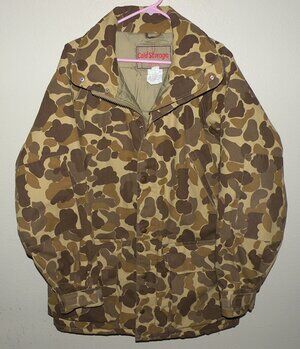 Vtg Cold Storage Men’s Medium Insulated Hunting Coat Duck Camo Foul Weather Gear